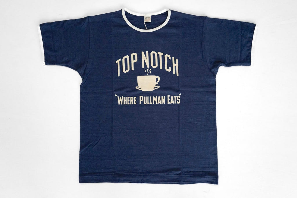 Warehouse "Top Notch" 'Bamboo Textured Ringer Tee (Navy)