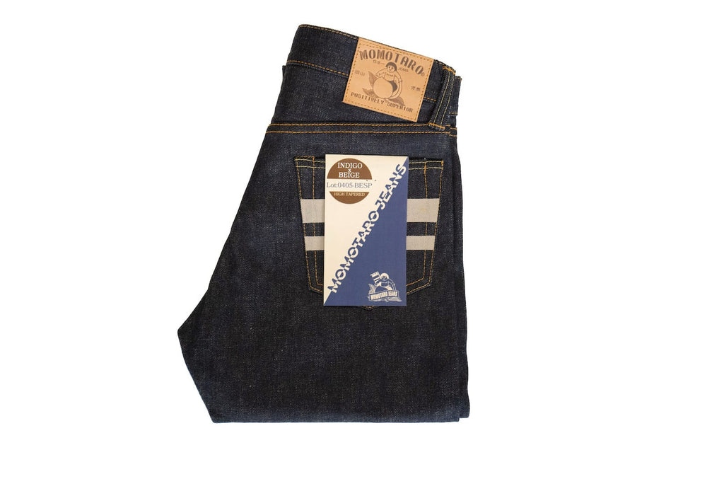 Momotaro 18oz 'Indigo X Beige' 0405-BESP Denim (High Tapered Fit)