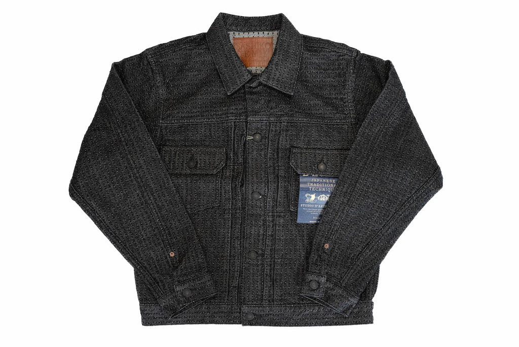 Studio D'Artisan 15oz Sumi Dyed Sashiko Type 2 Jacket