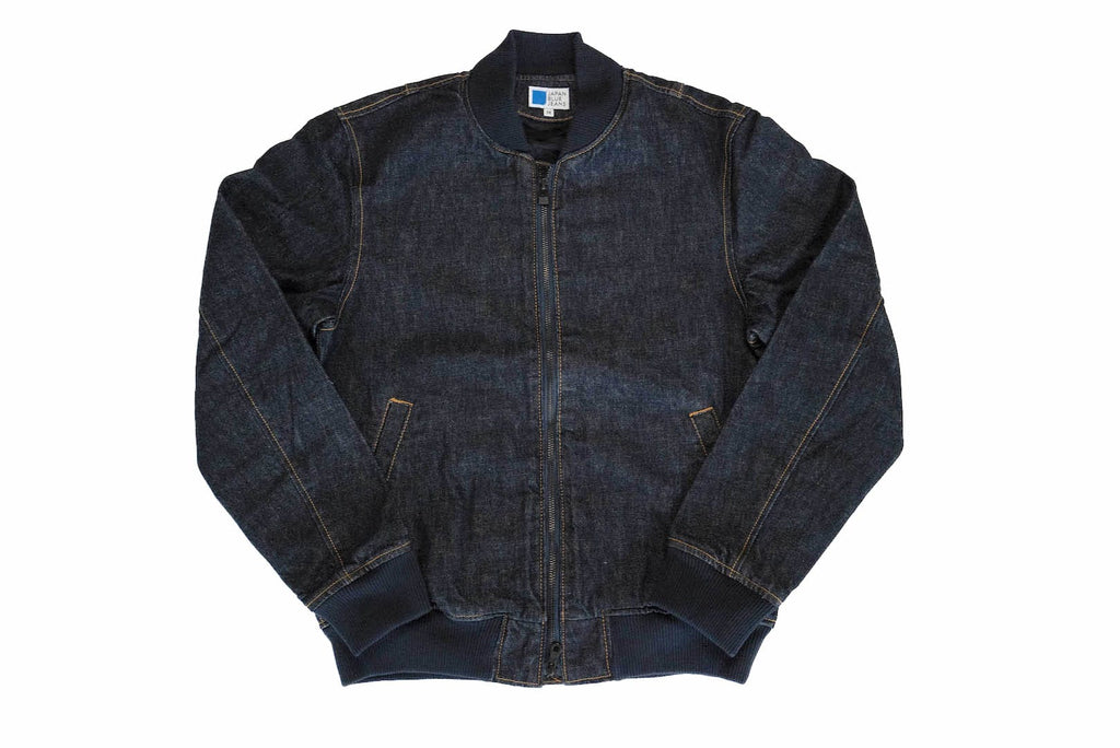 Japan Blue Indigo Dyed Denim Bomber Jacket