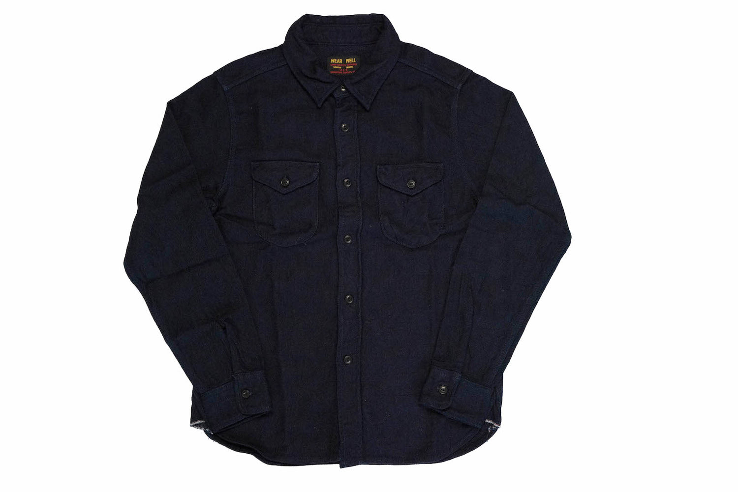 UES 12OZ 'PLAIN INDIGO' SELVAGE FLANNEL WORKSHIRT