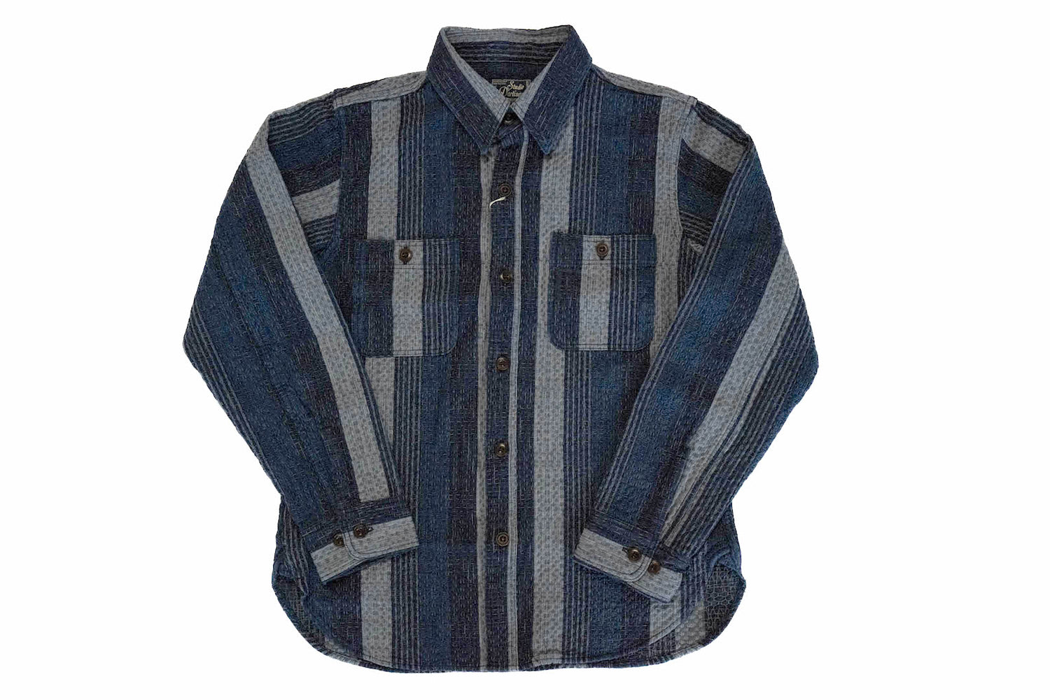 Studio D'Artisan 12oz Indigo 'Kasuri Noragi' Sashiko Workshirt