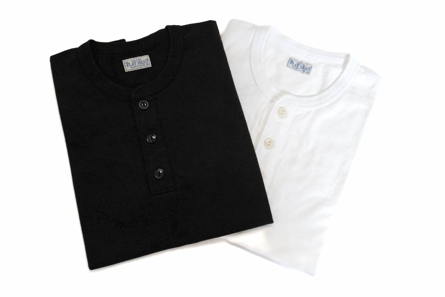 The Flat Head 9oz Loopwheeled Henley Tee