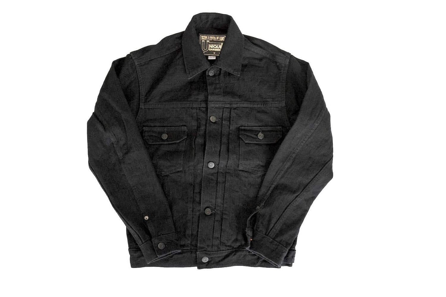 UNIQUE GARMENT 14OZ 'BEFORE DAWN' TYPE 2 BLACK DENIM JACKET