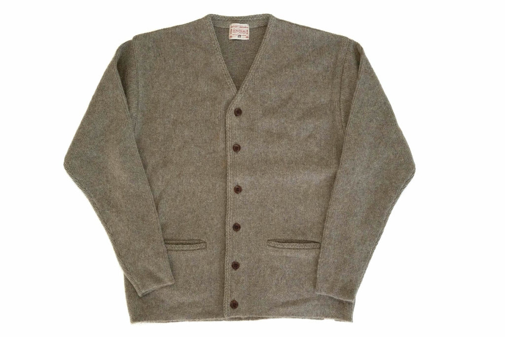 BONCOURA Classic Woollen Heather Cardigan (Mottle Grey)