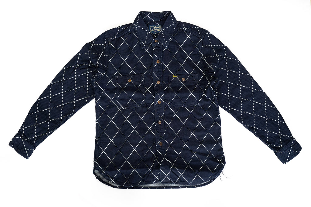 STUDIO D'ARTISAN 11OZ INDIGO SASHIKO WORKSHIRT