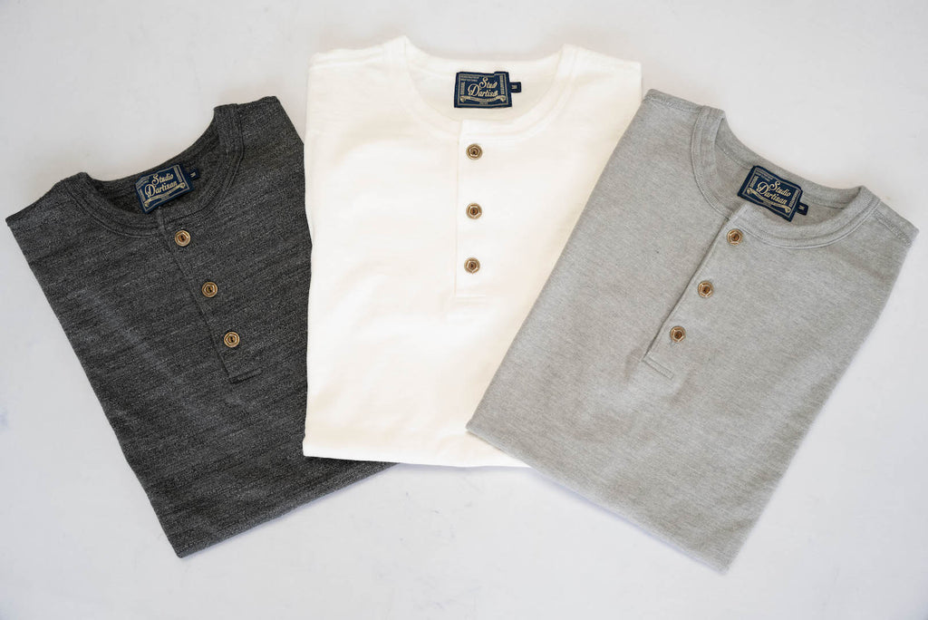 Studio D'Artisan 7.5oz 'Suvin Gold' Loopwheeled Henley Tees