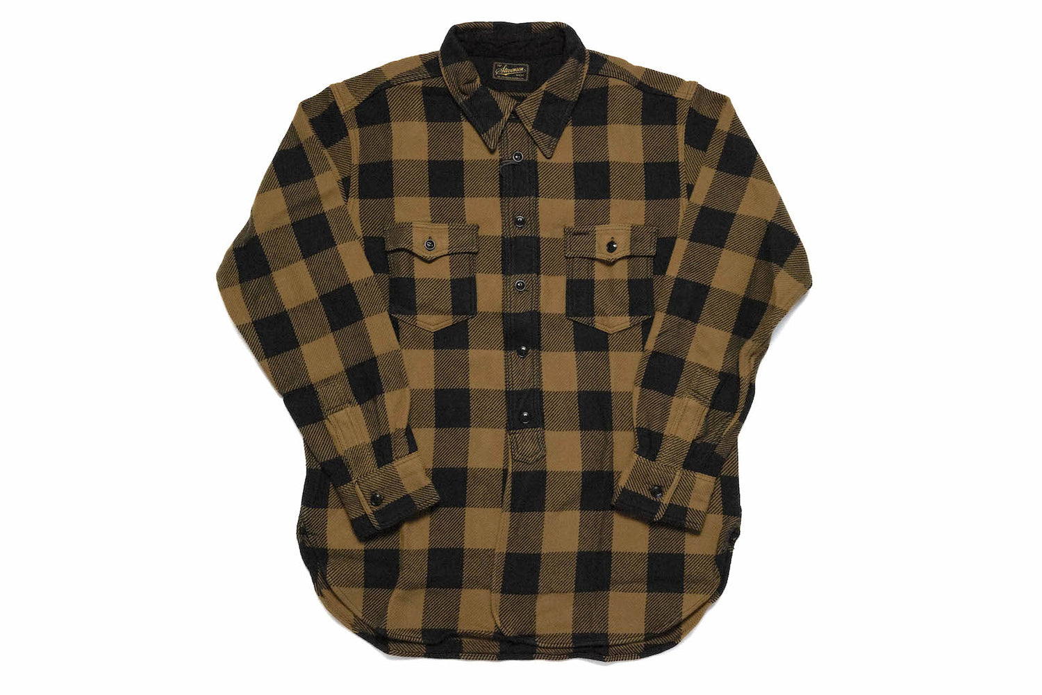 Stevenson Overall Co "Pathfinder" Heavyweight Selvage Flannel Early Workshirt (Yellow Ocher Plaid)