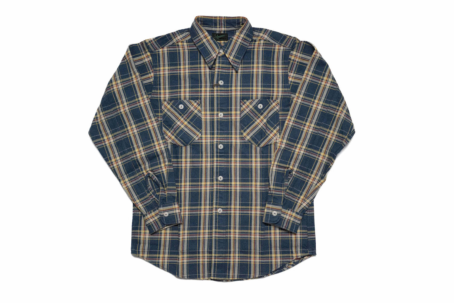 Stevenson Overall Co 'Dominator' Heavyweight Flannel Workshirt (Blue Plaid)