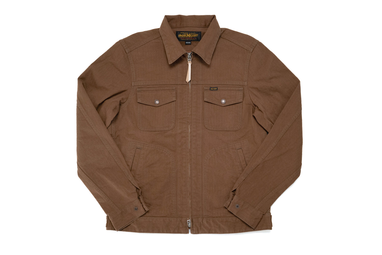 Iron Heart 10oz Herringbone Twill Work Jacket (Brown)