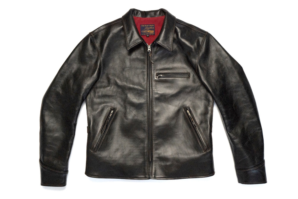 The Flat Head Horsehide Quilted Single Riders Jacket (Jet Black)