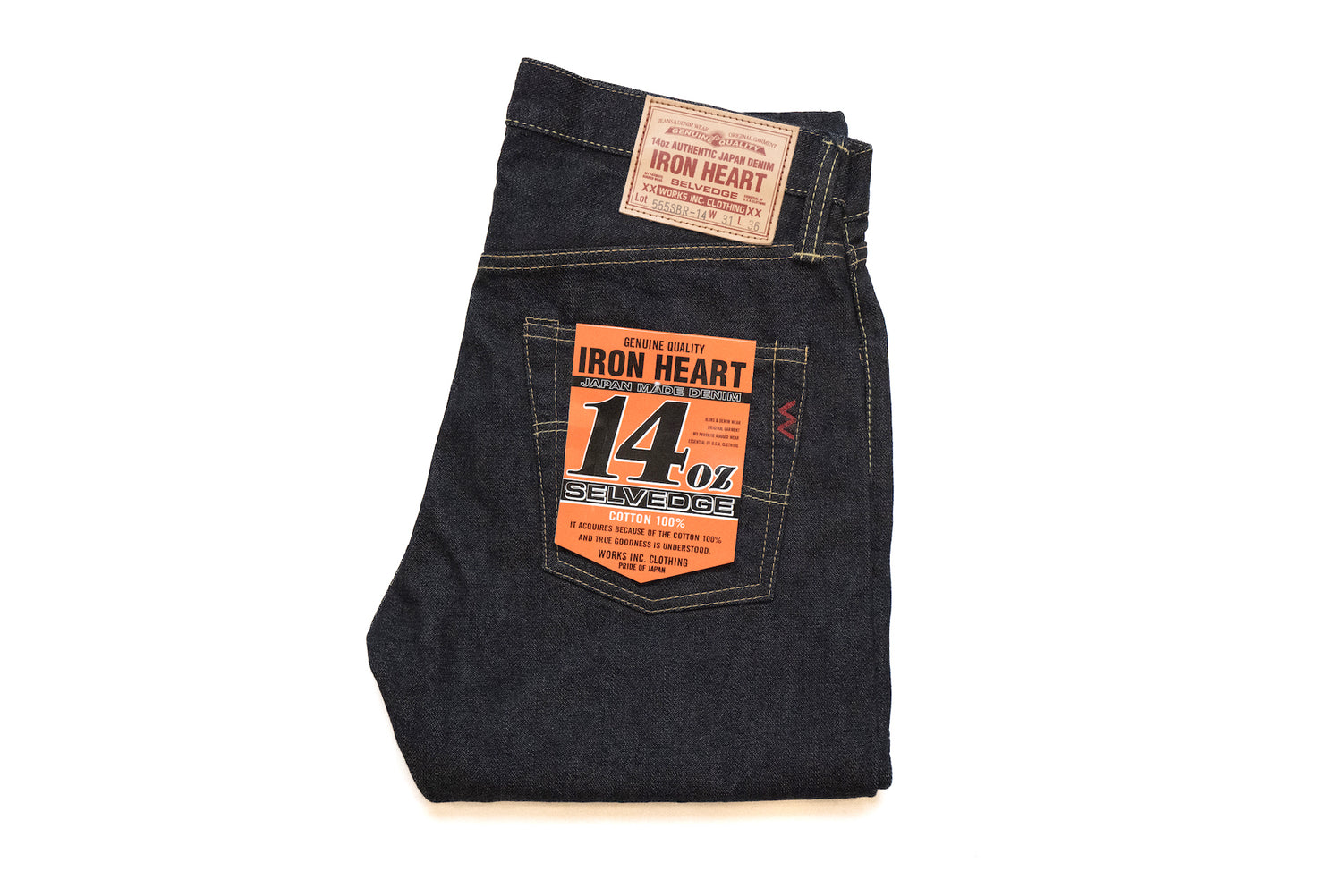 Iron Heart 14oz 555SBR-14 14oz Broken Twill Denim (Slim Tapered fit)