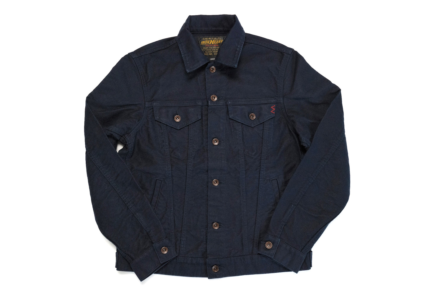 Iron Heart 12oz Indigo Dyed Whipcord Modified Type III Jacket