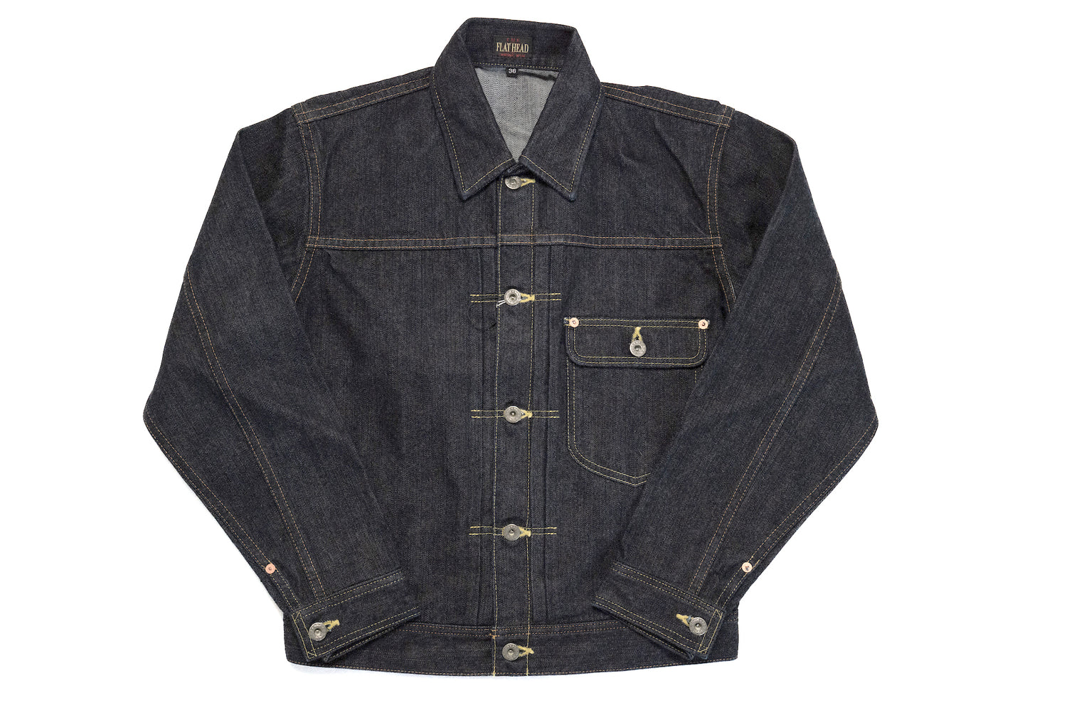 The Flat Head 14.5oz 40s Cowboy Indigo Denim Jacket