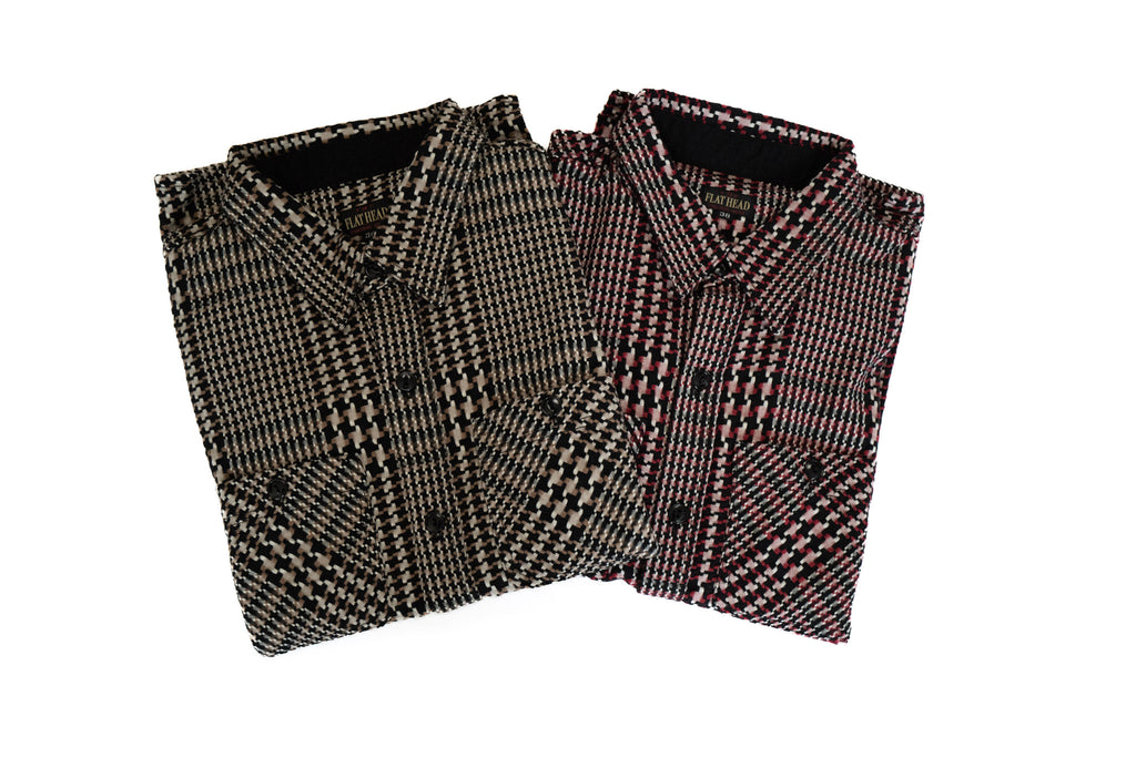 The Flat Head Heavyweight Houndstooth Selvage Flannel Workshirt