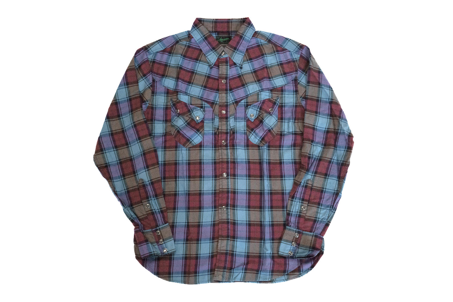 Stevenson Overall Co. 'Cody' Lightweight Plaid Western Shirt (Aurora)