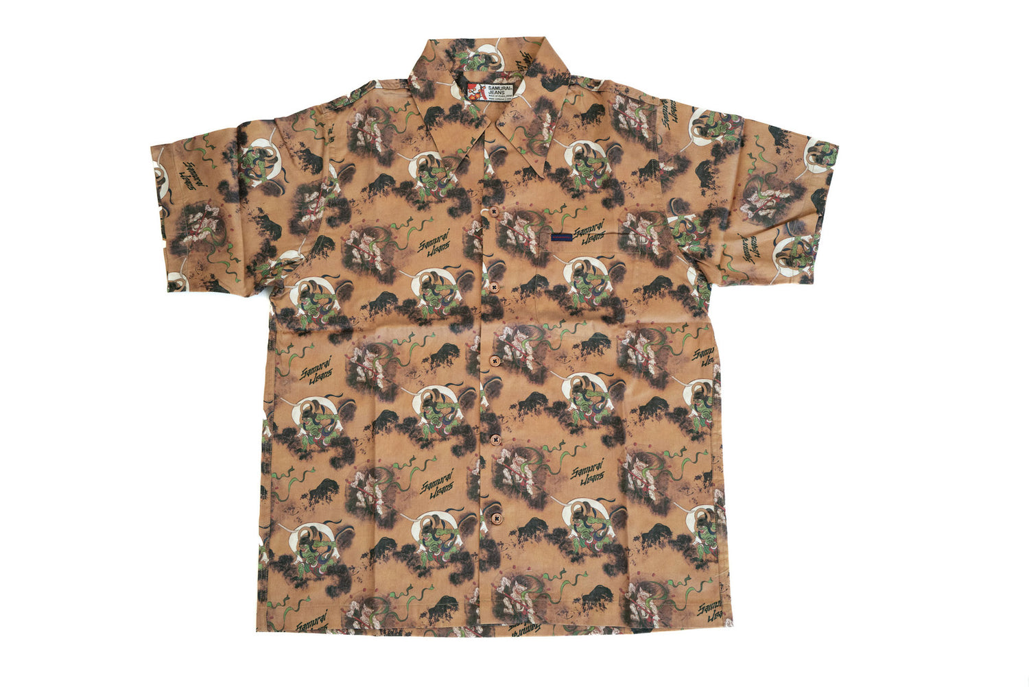 Samurai "Rai-jin and Fu-jin" S/S Aloha Shirt