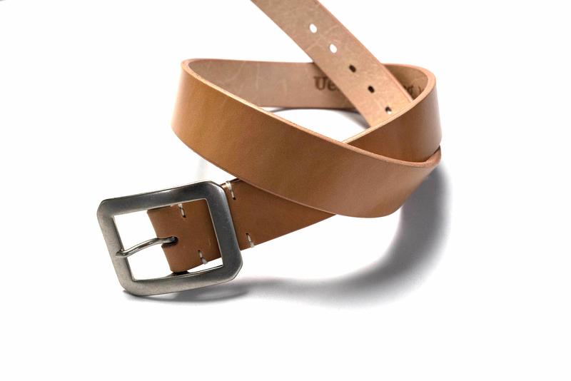 UES VEGETABLE TANNED COWHIDE BELT (NATURAL)