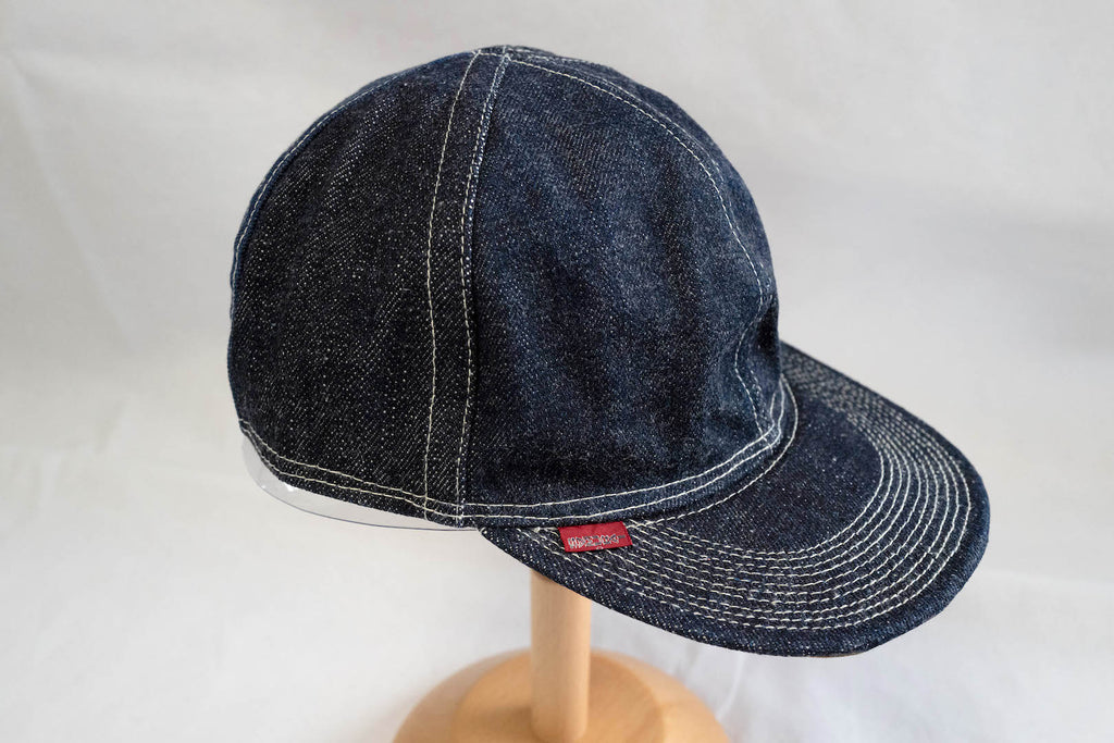 SAMURAI INDIGO DENIM 'COMBO' RAILWAY WORKER CAP