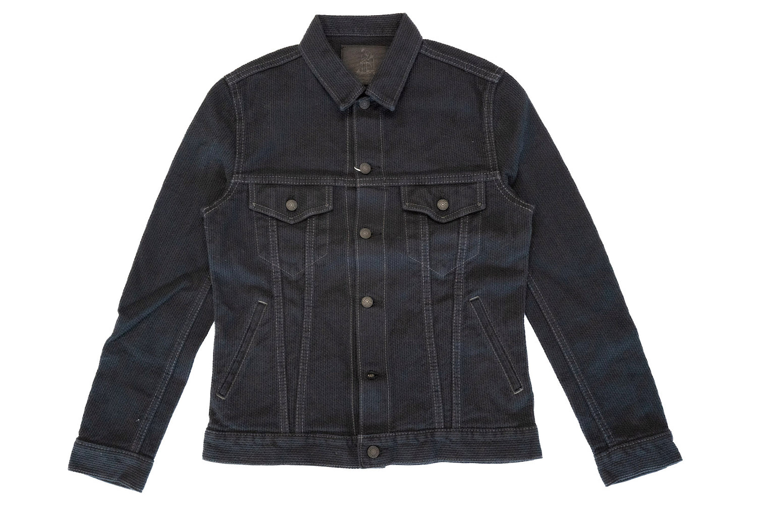 PURE BLUE JAPAN 13OZ SELVAGE SASHIKO TYPE 3 JACKET (BLACK)