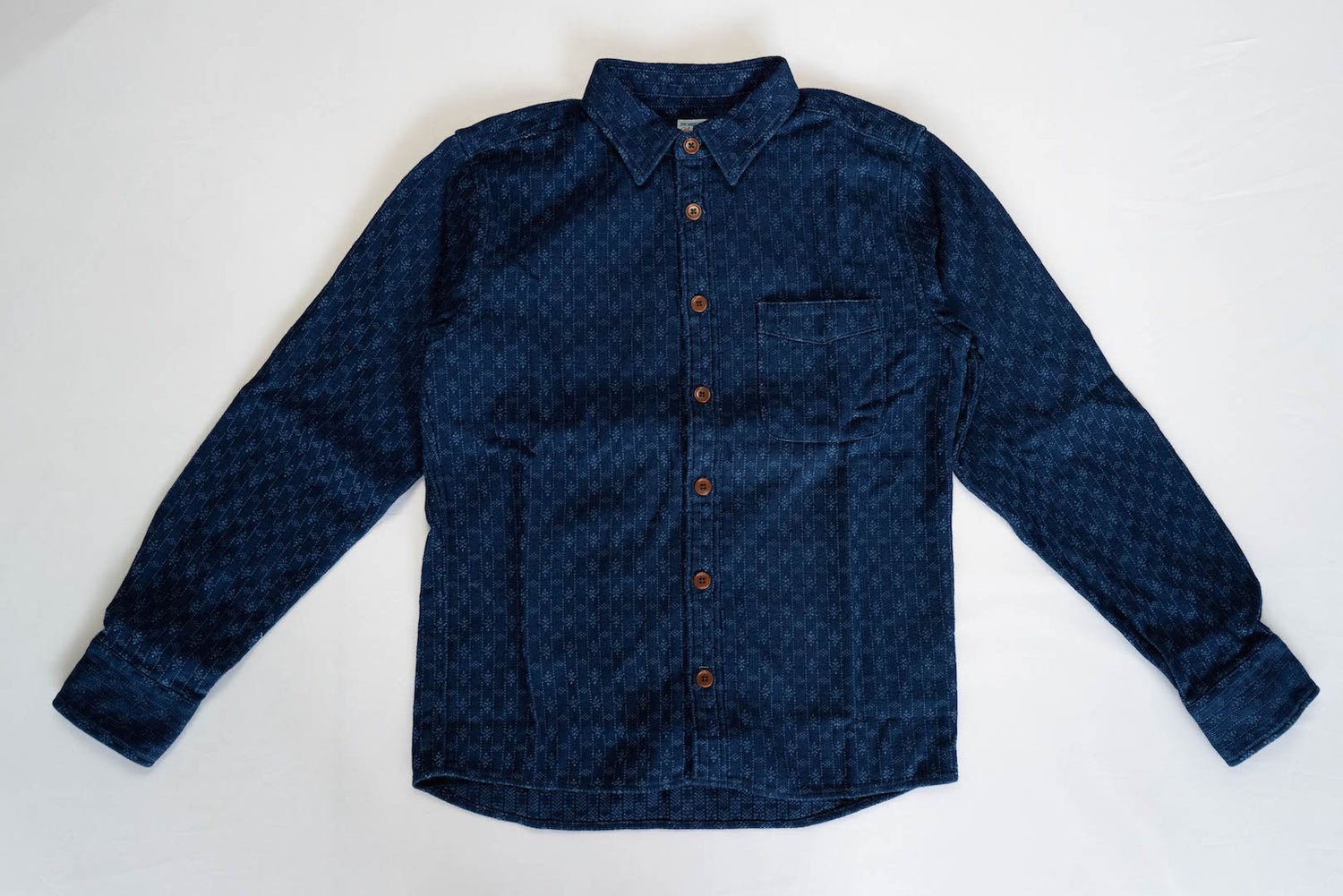 MOMOTARO HEAVYWEIGHT INDIGO KASURI WORKSHIRT