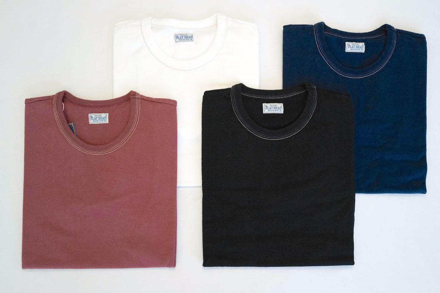 The Flat Head 7oz Loopwheeled '22SS Version Plain Tee