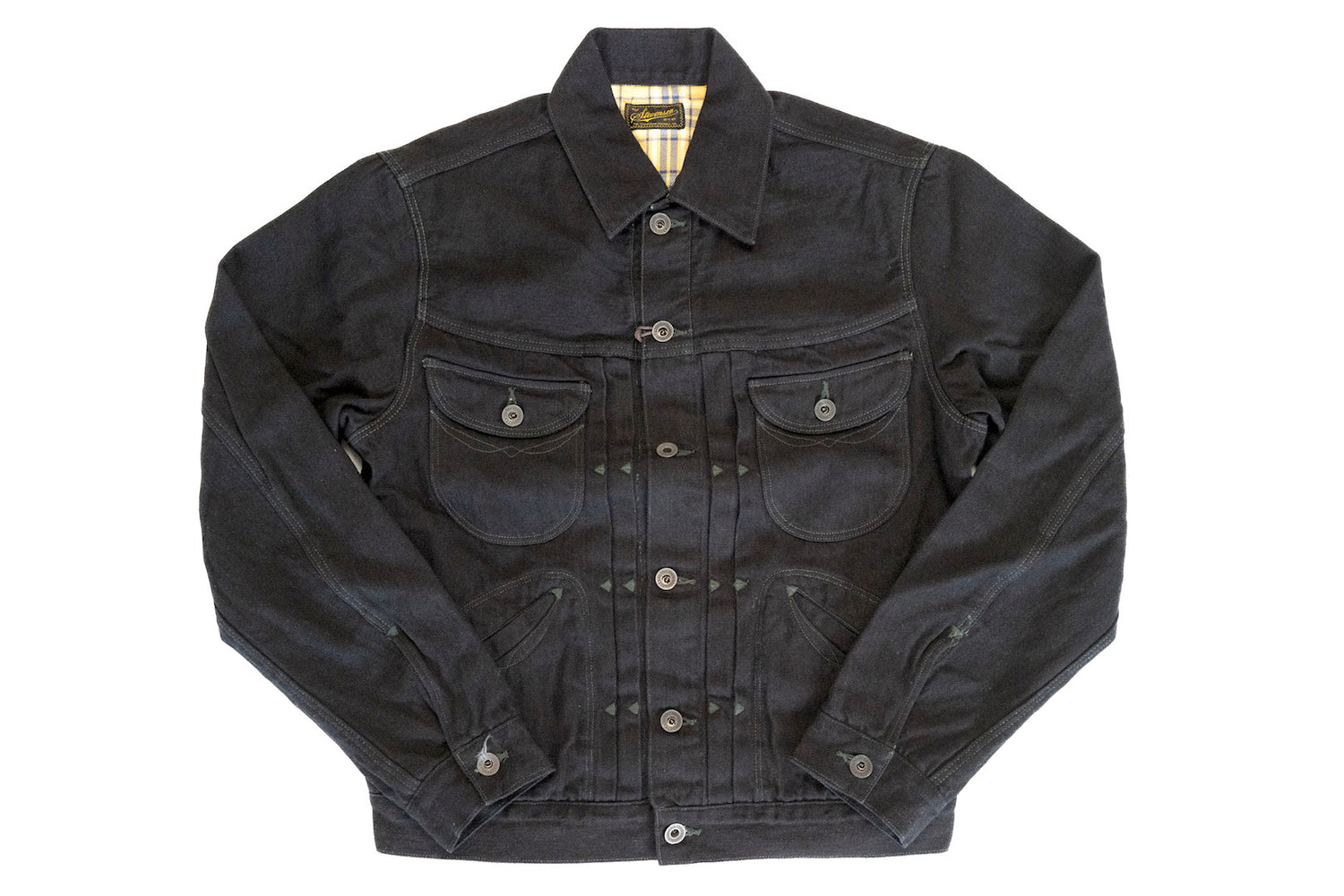 Stevenson Overall Co 'Stockman' Cowboy Denim Jacket (Black)