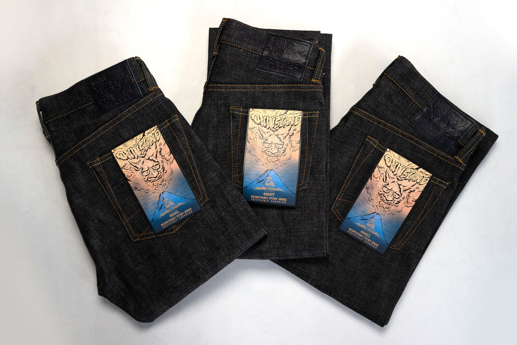 MOMOTARO X CORLECTION 14.7OZ "ONI-ISLAND" 666HI DENIMS (HIGH TAPERED FIT)