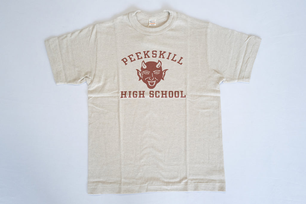 WAREHOUSE "PEEK SKILL" 'BAMBOO TEXTURED' TEE (OATMEAL)