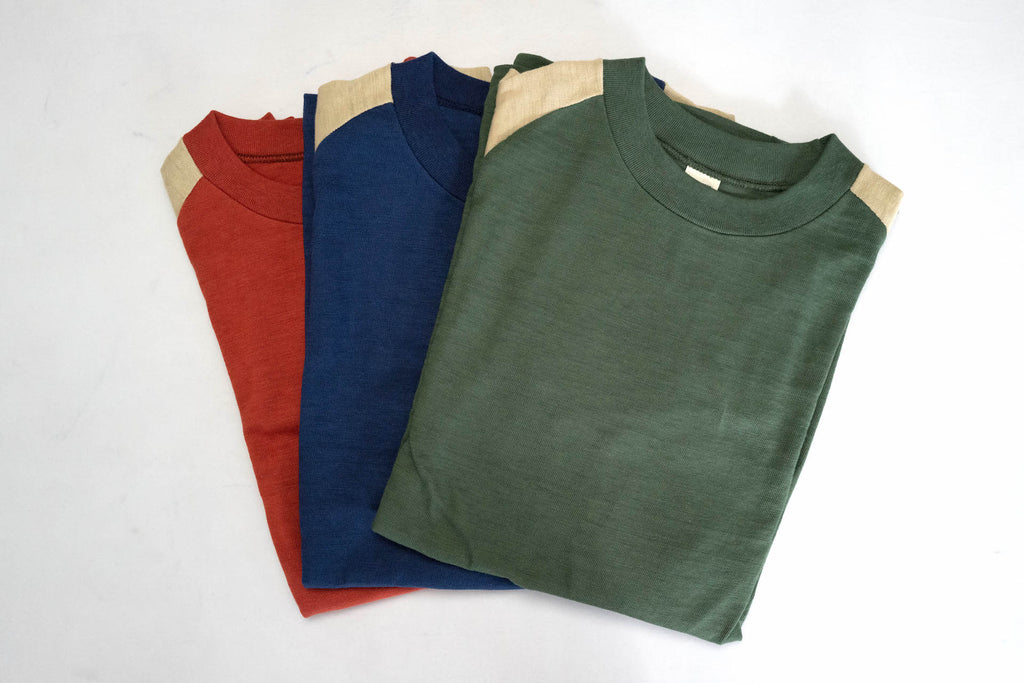 WAREHOUSE "BAMBOO TEXTURED" LOOPWHEELED RAGLAN TEE