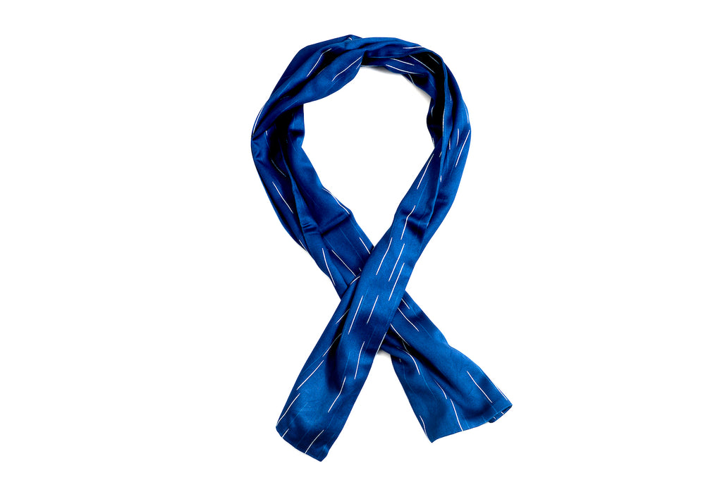 BLUE BLUE JAPAN “RAINDROP" RAYON SATIN SCARF