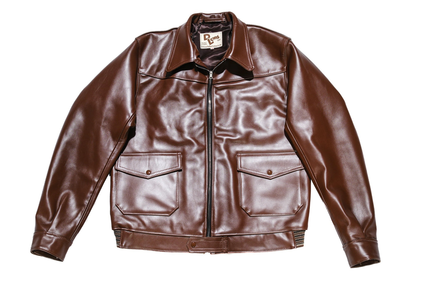 Lewis Leathers NO.386 “Lumber” Horsehide Jacket (Brown)