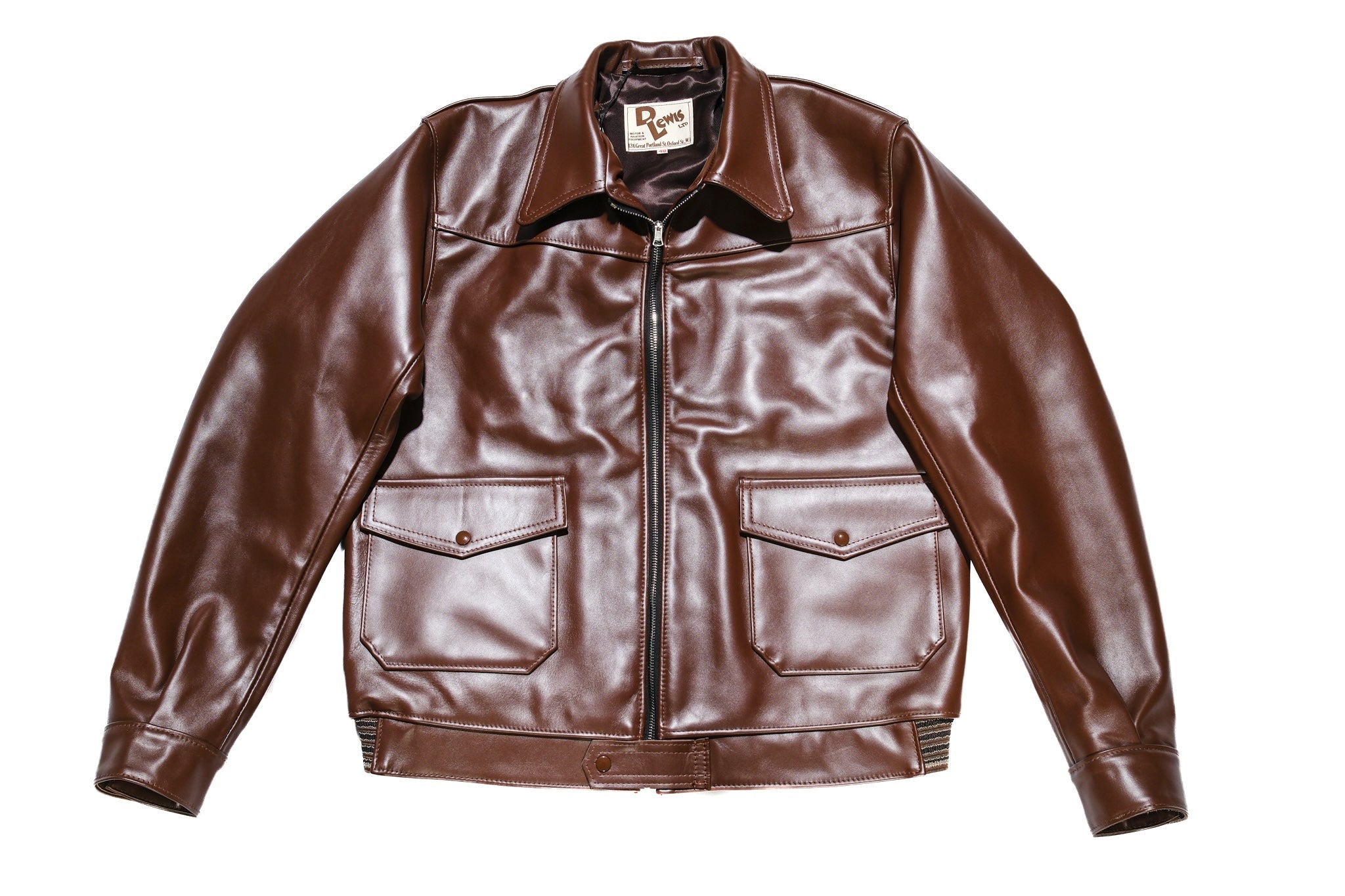 Lewis Leathers NO.386 “Lumber” Horsehide Jacket (Brown) - CORLECTION