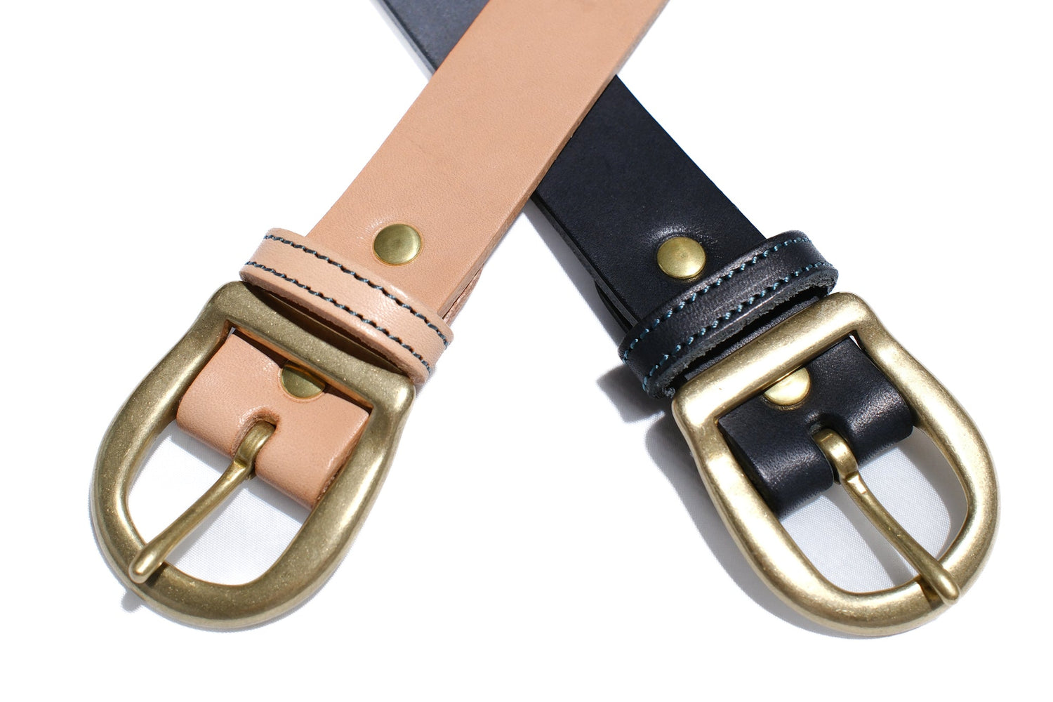 Omoto Denim “Tail Feather” Genuine Cowhide Narrow Belt