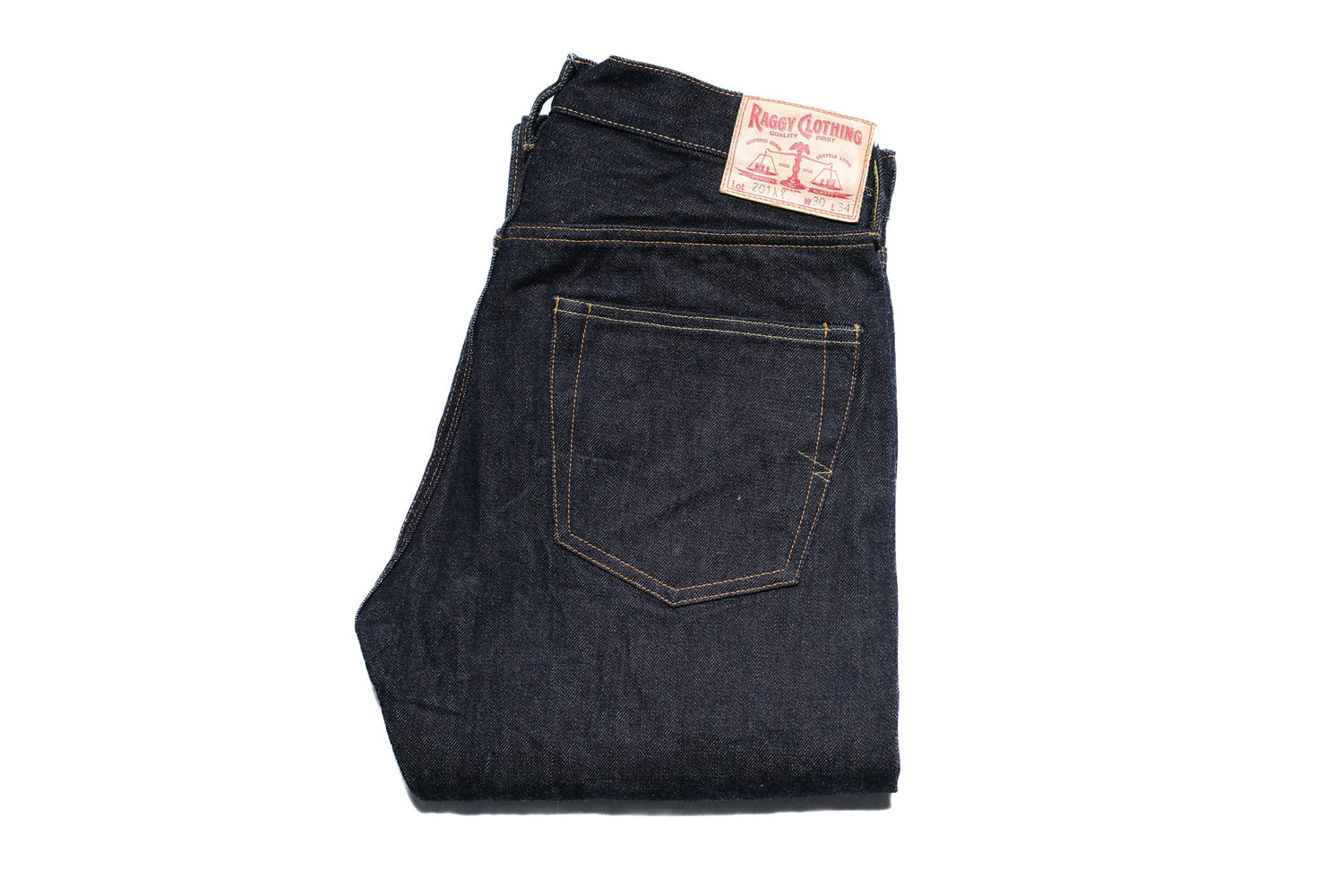 RAGGY CLOTHING 14oz Indigo Dyed “Mild-Nep” Z01XX Denim (Modern Straight fit)