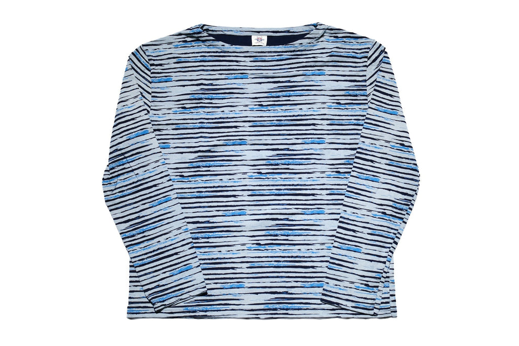 Samurai 6oz Indigo Dyed “Aizome Drift” L/S Border Tee