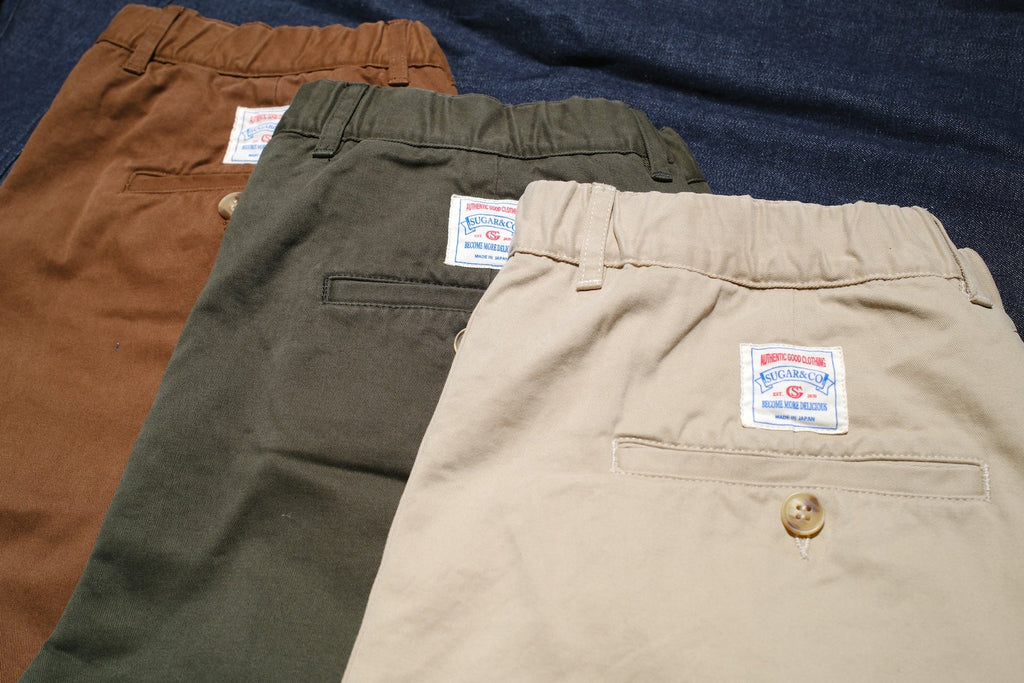 Sugar & Co. “Ivy Senior” Moleskin Loose-Straight Chino Trousers