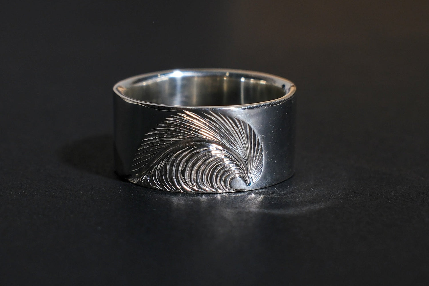 The One OCEAN "Prime Wave" Silver Ring (Right Flow)