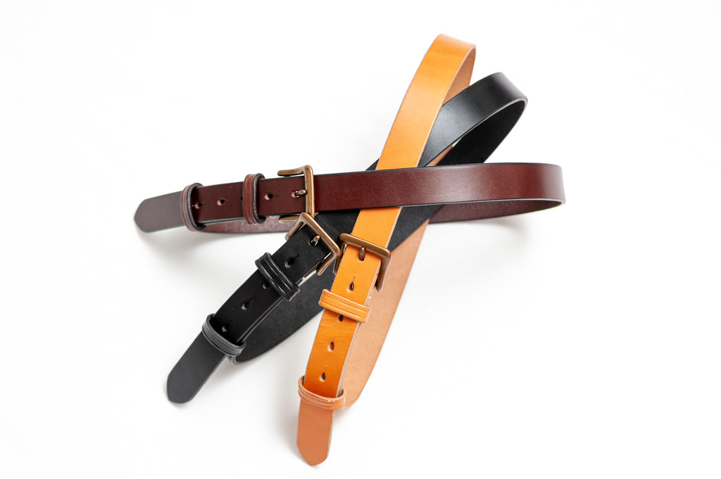 Warehouse Co. Cowhide Slim Belt (Brown)