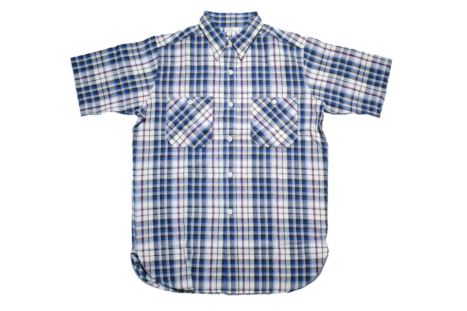 Warehouse 8oz Selvage Cotton/Linen Selvage Plaid S/S Work Shirt