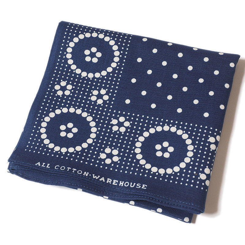 WAREHOUSE 'DOTTED' SELVAGE INDIGO BANDANA