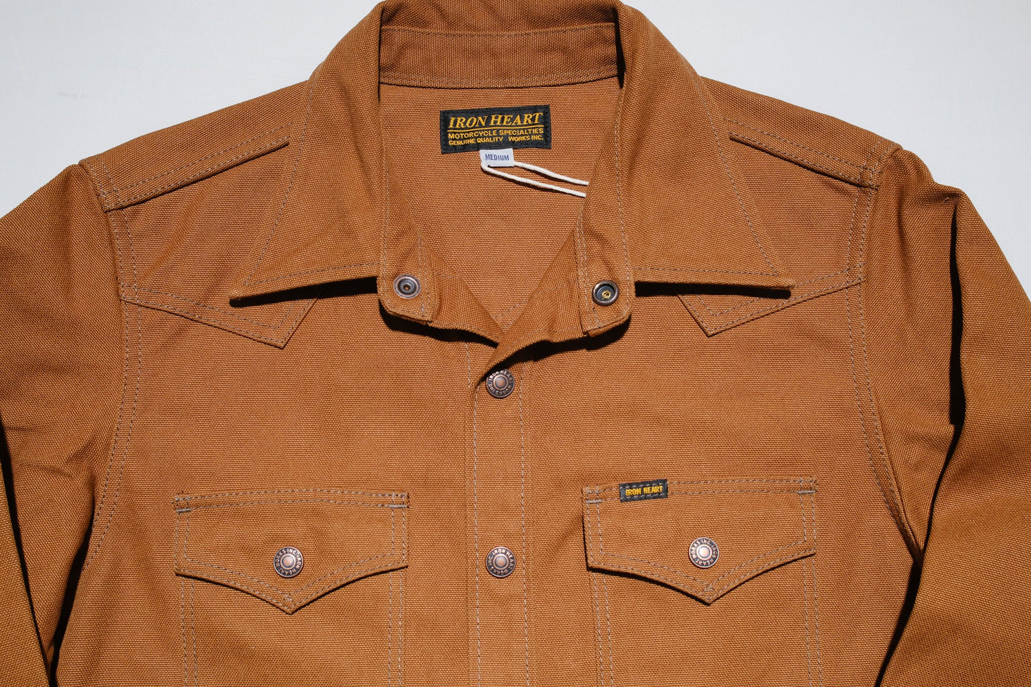 Iron Heart 17oz Duck Canvas CPO Jacketed Shirt (Brown)