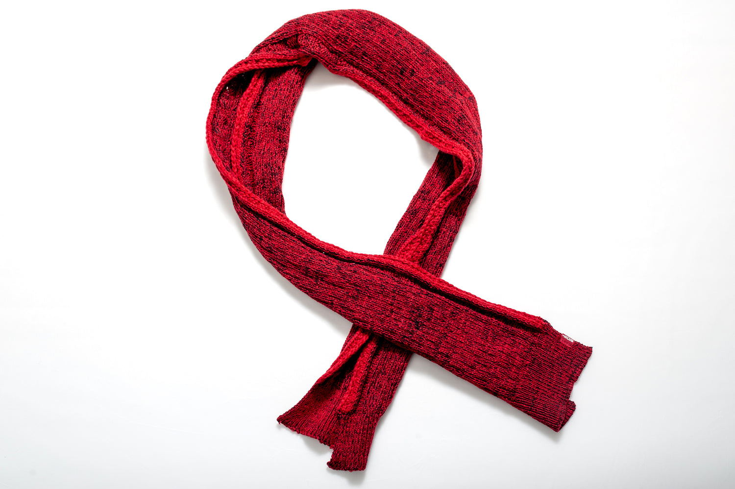 SAMURAI 'INDIGO MIX' SCARF (INDIGO X BURGUNDY)