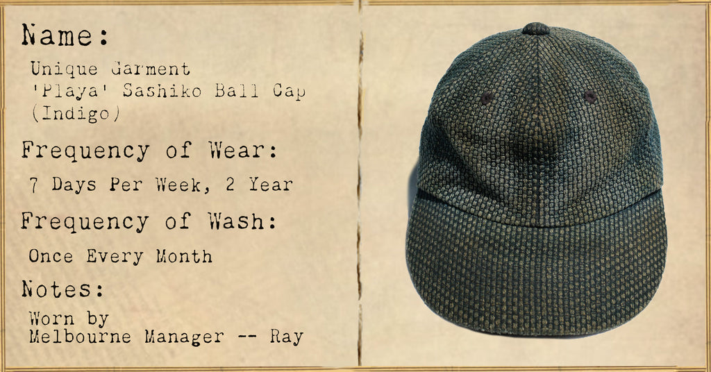 FILE 003:Unique Garment 'Playa' Sashiko Ball Cap (Indigo) -- 2 Years of Wear