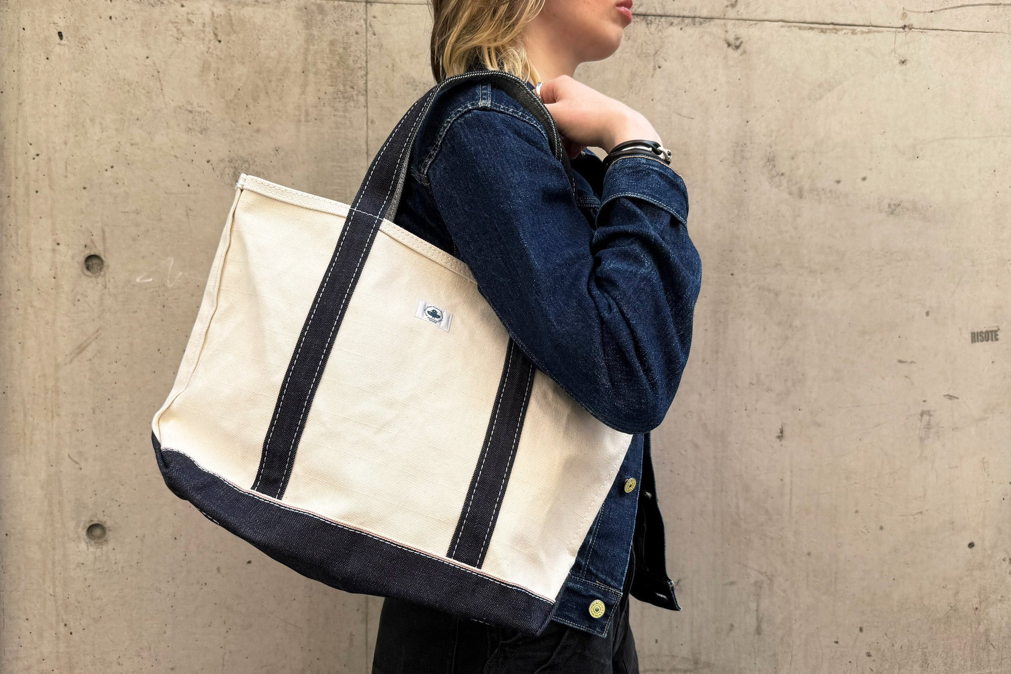 Omoto Denim “One Mile” Large Totebag (Natural Canvas)