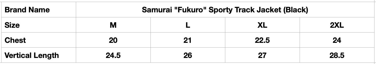 Samurai "Fukuro" Sporty Track Jacket (Black)
