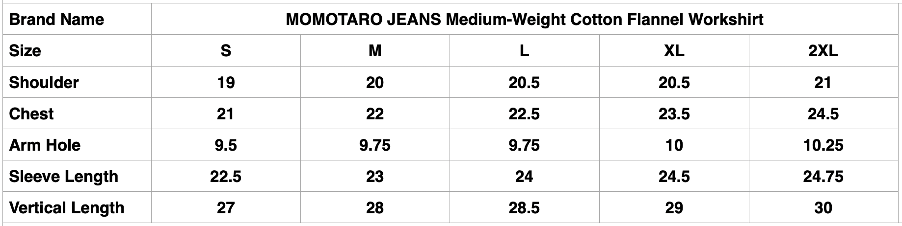 MOMOTARO JEANS Medium-Weight Cotton Flannel Workshirt (Brown)