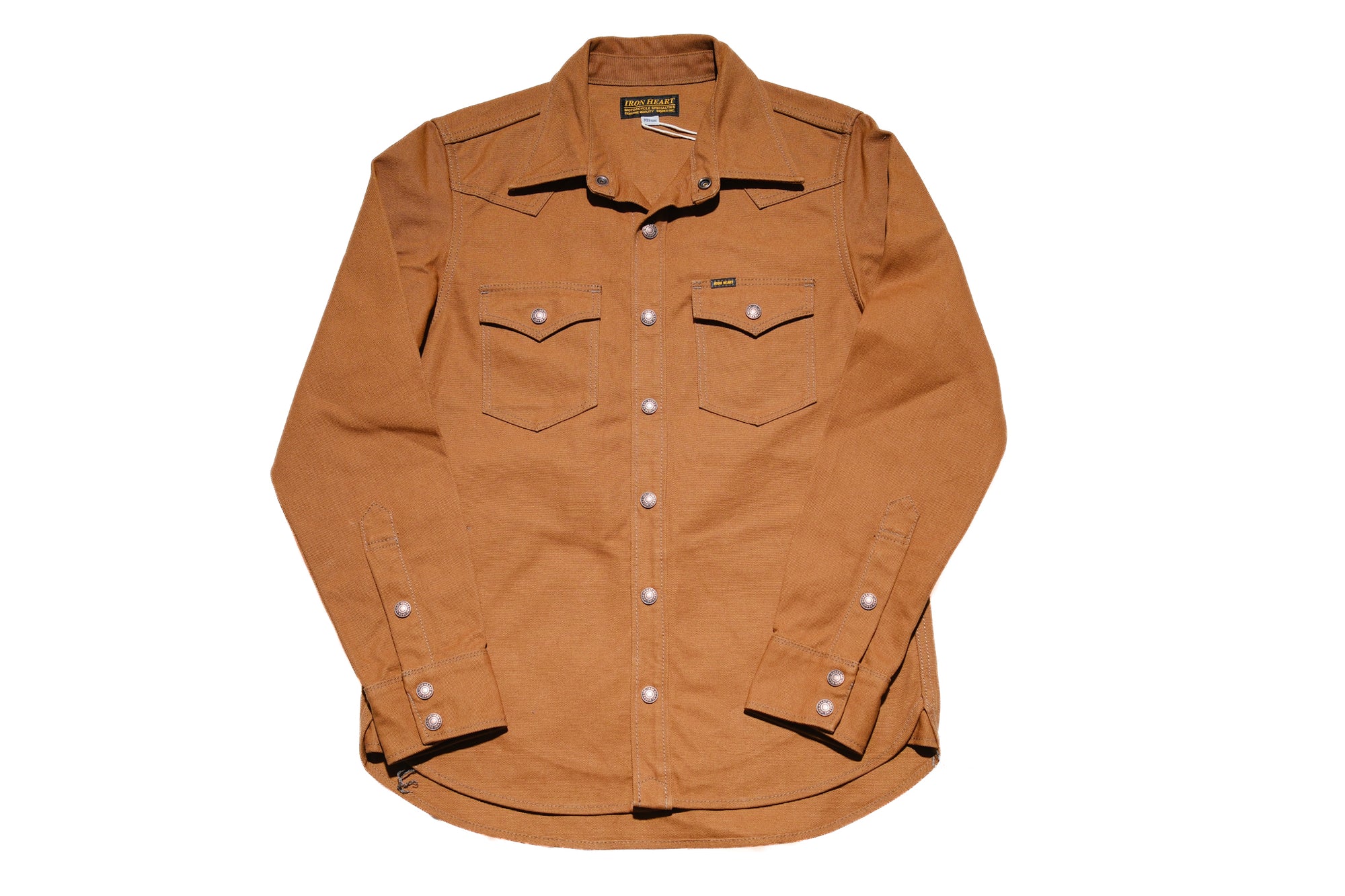 Iron Heart 17oz Duck Canvas CPO Jacketed Shirt (Brown)