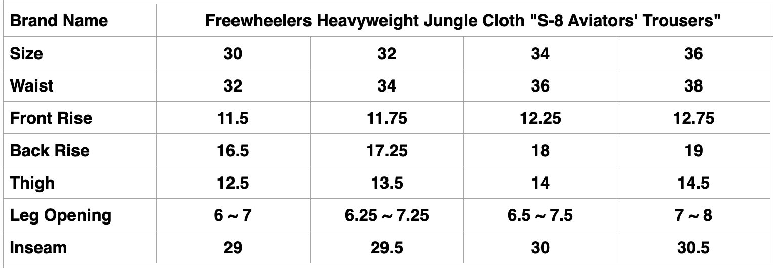 Freewheelers Heavyweight Jungle Cloth "S-8 Aviators' Trousers" (Sepia Brown)