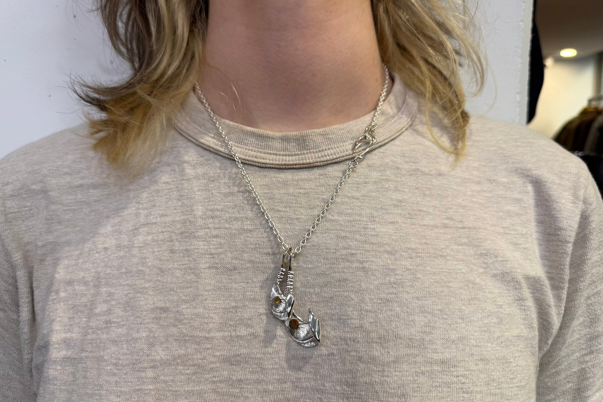 The One OCEAN "Catch The Light" Pendant with 18K Solid Gold Sun (Medium)